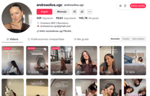 perfil creadora ugc